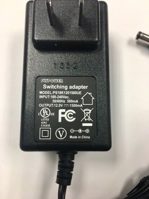 *Brand NEW* 12V DC 1500mA FLYPOWER PS18K1201500UE Switching Adapter power supply